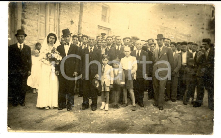 1930 ca NAPOLI (?) Ritratto di famiglia durante un matrimonio *Foto VINTAGE