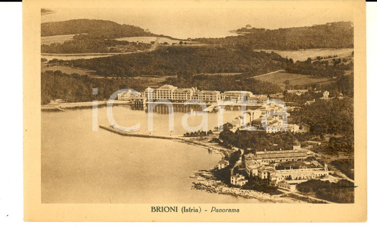 1930 ca BRIONI (ISTRIA) Panorama dall'alto *Cartolina postale FP NV