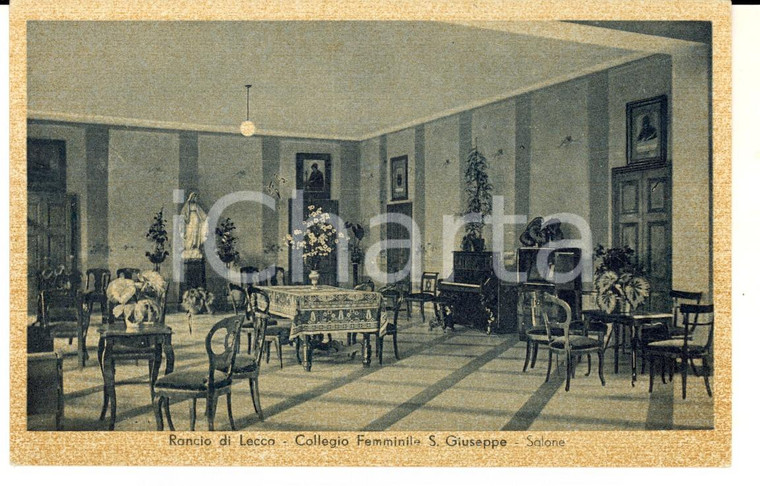 1939 LECCO / RANCIO Salone del collegio femminile S. GIUSEPPE *Cartolina FP NV