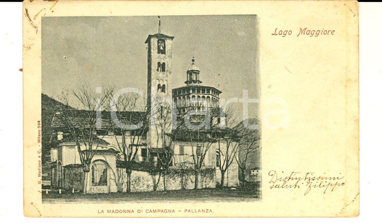 1900 VERBANIA PALLANZA Veduta della Madonna di Campagna *Cartolina postale FP