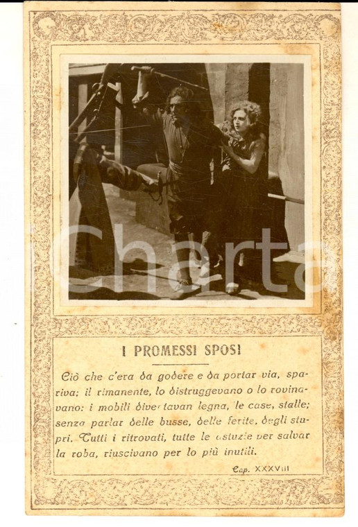 1913 I PROMESSI SPOSI Passaggio dei Lanzichenecchi *FOTO DI SCENA su cartolina