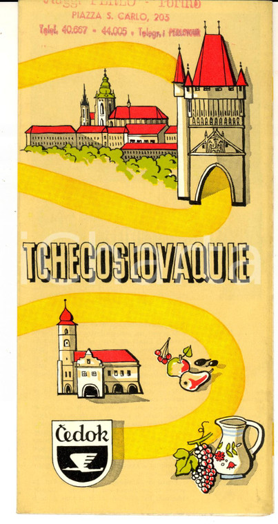 1960 ca TOURISME TCHECOSLOVAQUIE Brochure ILLUSTREE VINTAGE