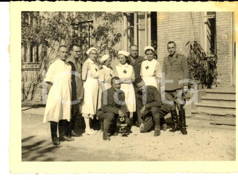 1945 ca BOLOGNA CROCE ROSSA Ufficiali Sanità e crocerossine *Foto 11x8 cm