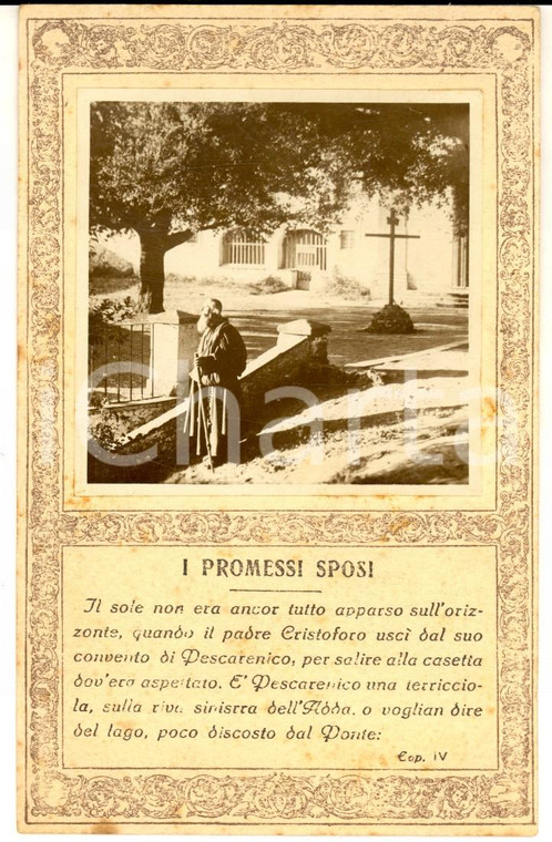 1913 FILM I PROMESSI SPOSI Fra Cristoforo si reca da Lucia *FOTO su cartolina