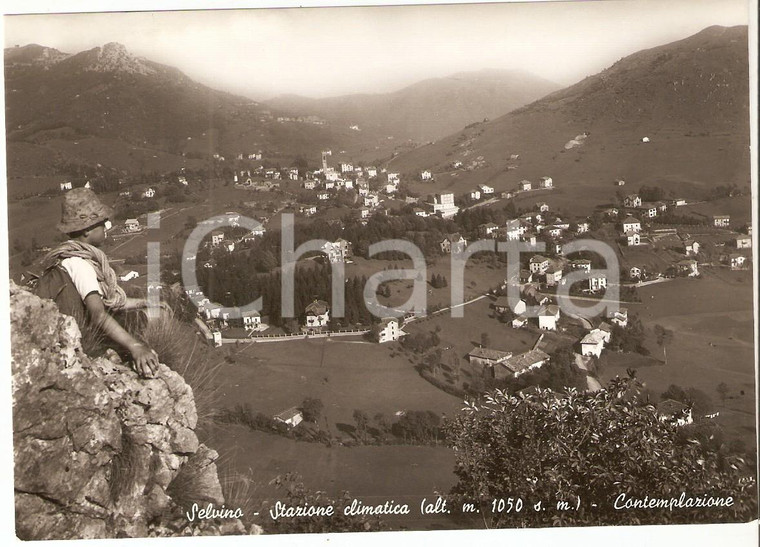 1952 SELVINO (BG) Piccolo scalatore contempla la valle *Cartolina FG VG