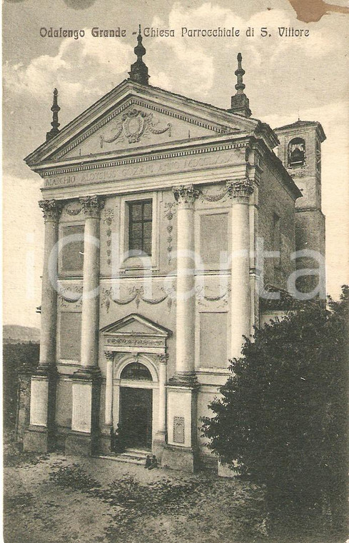 1932 ODALENGO GRANDE (AL) Chiesa parrocchiale di SAN VITTORE *Cartolina FP VG