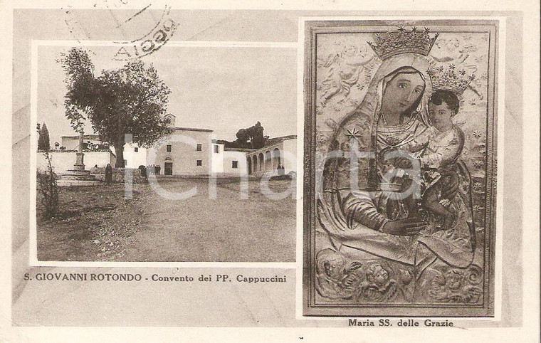 1956 SAN GIOVANNI ROTONDO (FG) Conventi dei Cappuccini e Madonna Cartolina FP VG