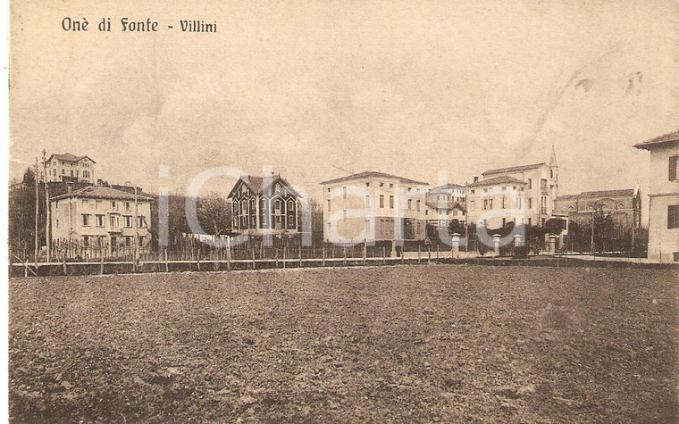 1925 ONE' DI FONTE (TV) Panorama con villini *Cartolina FP NV