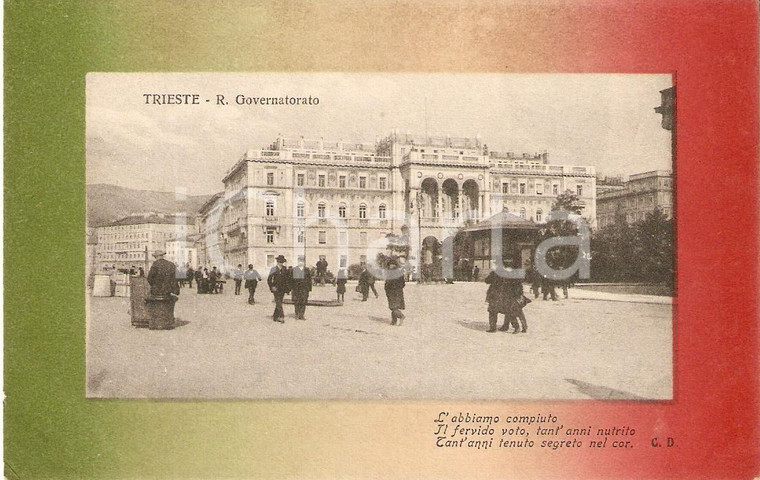 1915 ca TRIESTE Veduta del Regio Governatorato *Cartolina FG NV