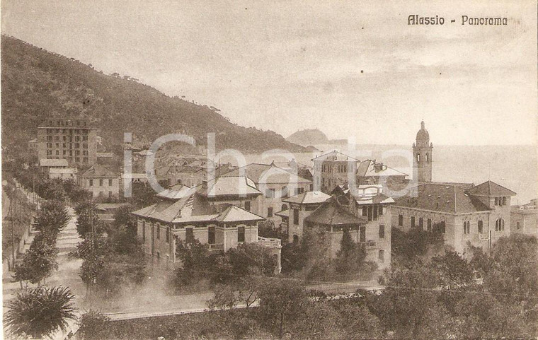 1935 ca ALASSIO (SV) Panorama della città *Cartolina FP NV
