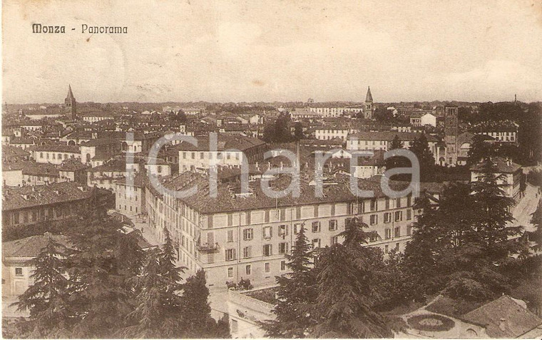 1914 MONZA Panorama della città *Cartolina FP VG