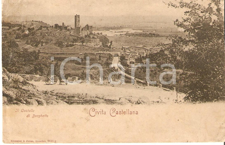 1905 ca CIVITA CASTELLANA (VT) Castello di BORGHETTO Panorama *Cartolina FP NV