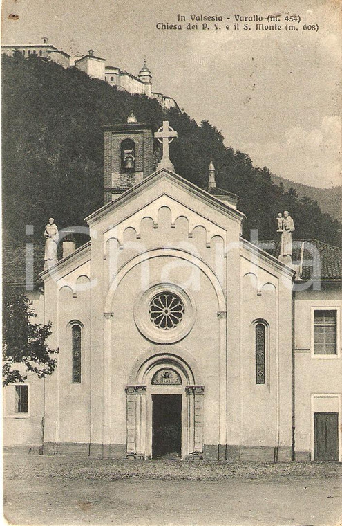 1932 VARALLO Sacro Monte - Timbro Spaccio generi alimentari *Cartolina FP VG