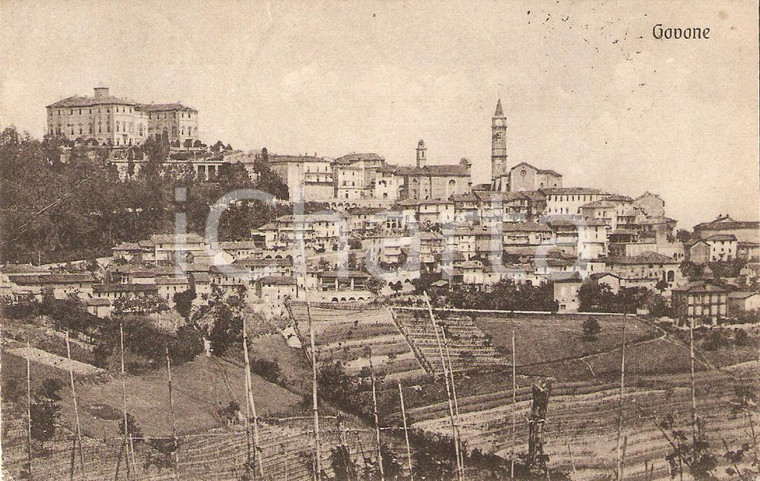 1931 GOVONE (CN) Panorama del paese *Cartolina FP VG