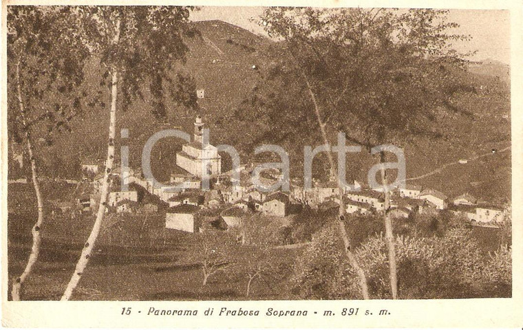 1930 FRABOSA SOPRANA (CN) Panorama del paese *Cartolina FP VG