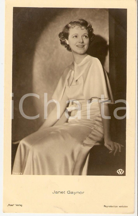 1930 ca CINEMA Ritratto dell'attrice Janet GAYNOR *Cartolina FP NV
