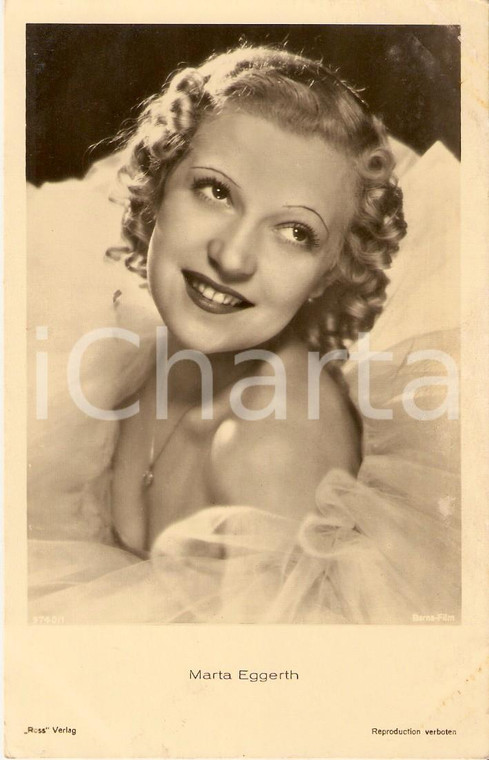 1930 ca CINEMA Actress Marta EGGERTH Portrait *Cartolina FP NV