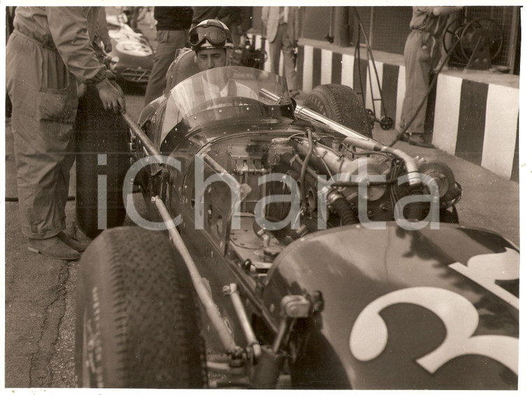 1954 F1 Autodromo di MONZA Tecnico a bordo di auto Scuderia JIM ROBBINS *Foto