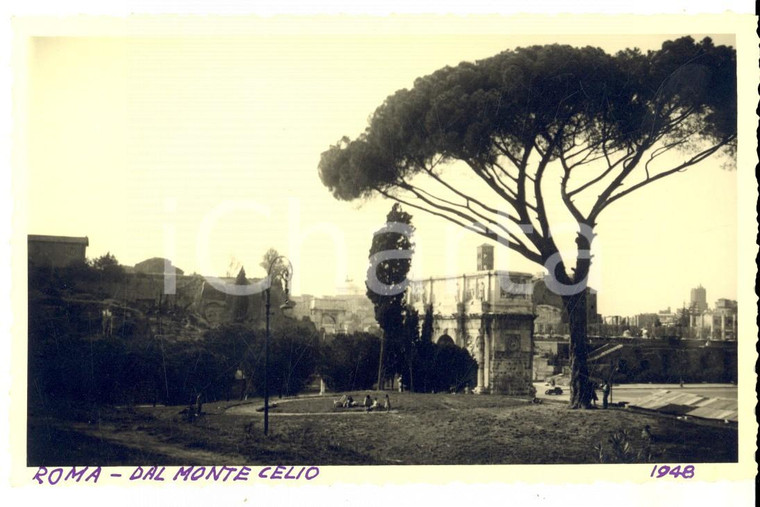 1948 ROMA Veduta dal MONTE CELIO *Foto cartolina ARTISTICA VINTAGE