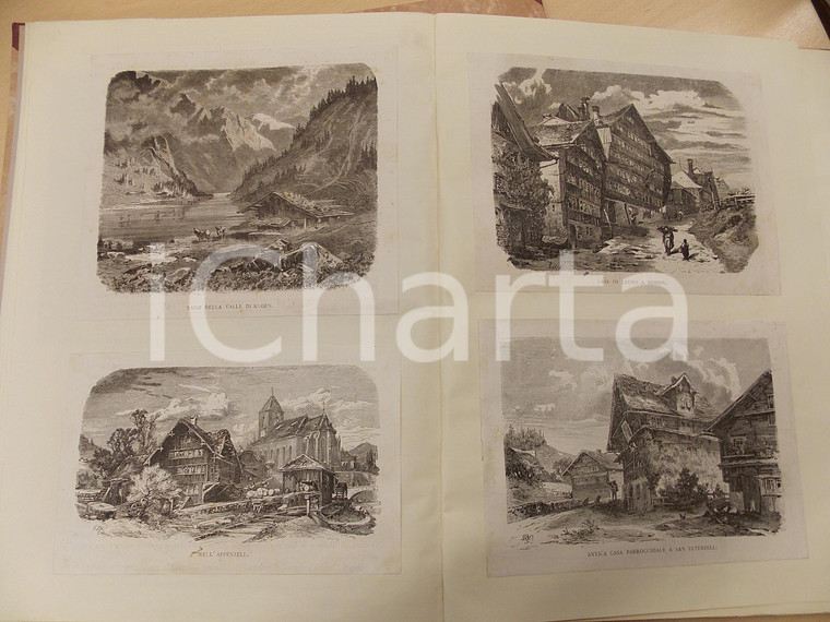 1880 ca LA SVIZZERA Due volumi con illustrazioni di Alessandro CALAME e altri