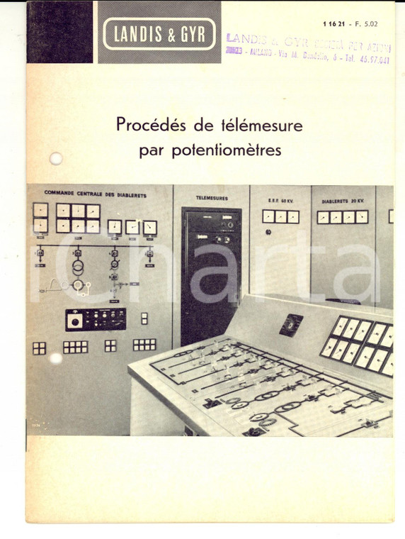 1970 ca ZOUG LANDIS & GYR Procédés de télémesure par potentiomètres *Catalogue