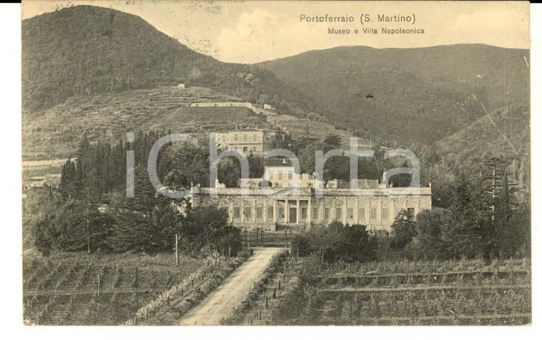 1909 PORTOFERRAIO Museo e Villa Napoleonica *Cartolina a Lodovica BORROMEO