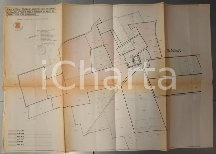 1969 FARA GERA D'ADDA (BG) Terreni agricoli cascina BADALASCO *Planimetria 80x50