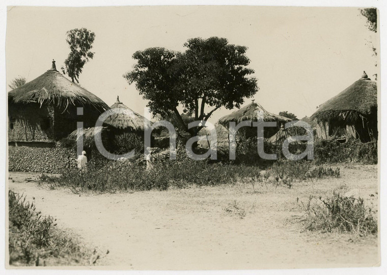 1940 ca AFRICA ORIENTALE (?) Veduta di un villaggio tradizionale *Foto 16x12