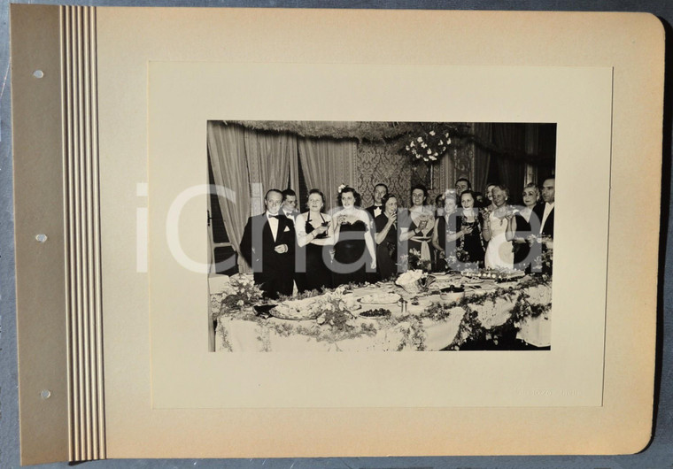 1940 BIELLA Festa di CARNEVALE con buffet *Fotografia VINTAGE TOSO 33x21 cm