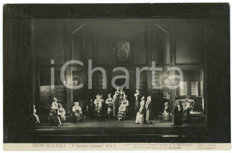 1930 ca MILANO Teatro alla SCALA Il vascello fantasma - Atto II *Foto PAGANINI