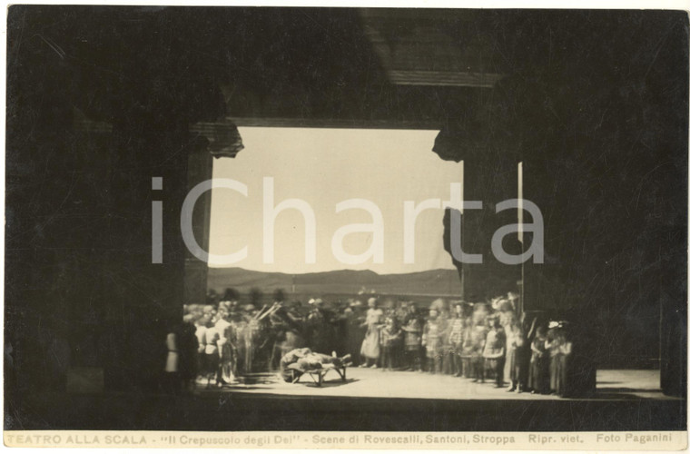 1924 MILANO Teatro alla SCALA Il crepuscolo degli Dei - Scena *Foto PAGANINI