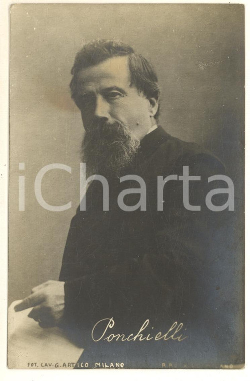 1910 ca LIRICA Ritratto di Amilcare PONCHIELLI *Cartolina ed. ROTA FP NV