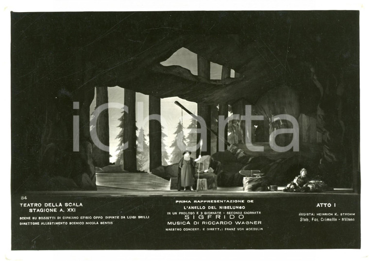 1942-43 MILANO Teatro alla SCALA Sigfrido - Atto I Regia STROHM *Foto seriale