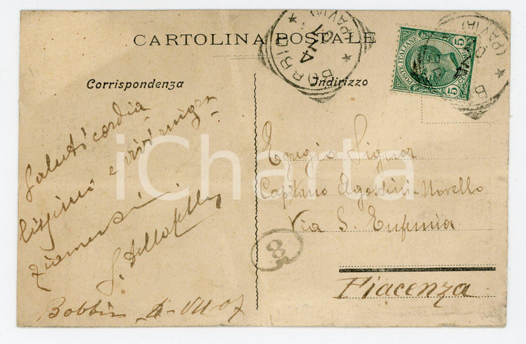 1907 TERME DI BOBBIO - S. AMBROGIO Stabilimento *Cartolina Gustavo DELLA CELLA