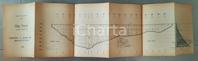 1964 Officine Idroelettriche MAGGIA - Diga ROBIEI Progetto apparecchi di misura
