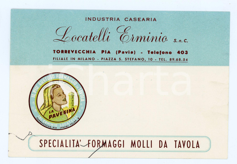 1966 TORREVECCHIA PIA Industria casearia Erminio LOCATELLI *Cartolina FG