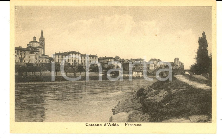 1930 ca CASSANO D'ADDA (MI) Panorama dal fiume *Cartolina postale FP NV