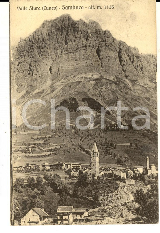 1930 SAMBUCO (CN) Panorama del paese in VALLE STURA *Cartolina postale