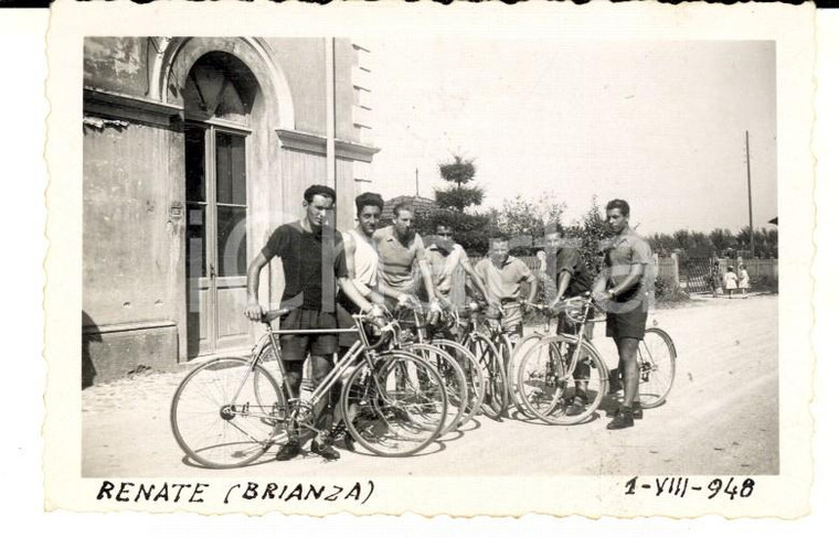 1948 RENATE (MB) Un gruppo di giovani ciclisti *Fotografia VINTAGE 9x6 cm