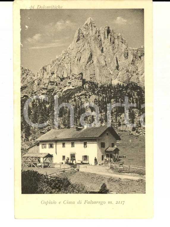 1916 PASSO FALZAREGO (BL) Veduta dell'Ospizio *Cartolina ANIMATA FP VG