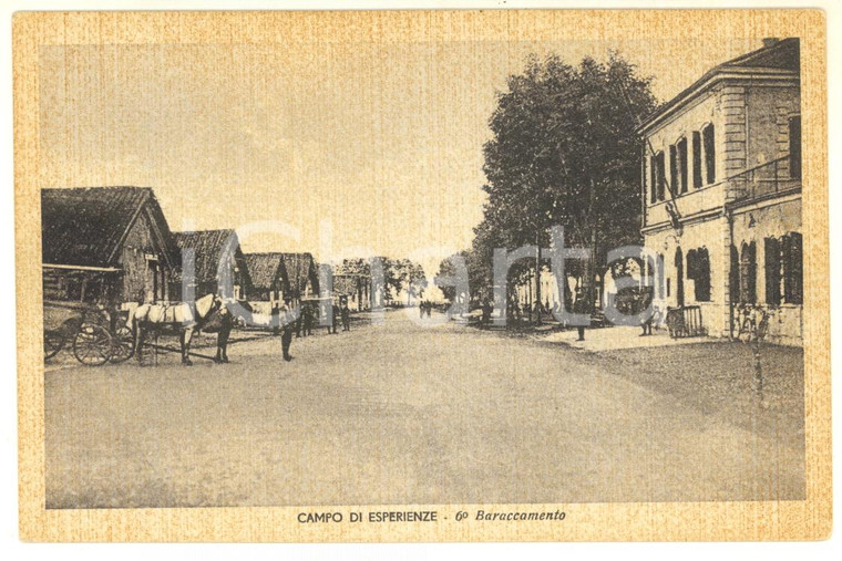 1941 SAN CARLO CANAVESE Campo di esperienze militari - 6° baraccamento Cartolina