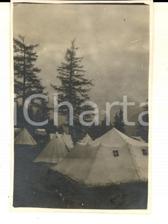 1930 ca AREA PIEMONTESE Un campeggio in montagna *Foto VINTAGE 8x5 cm