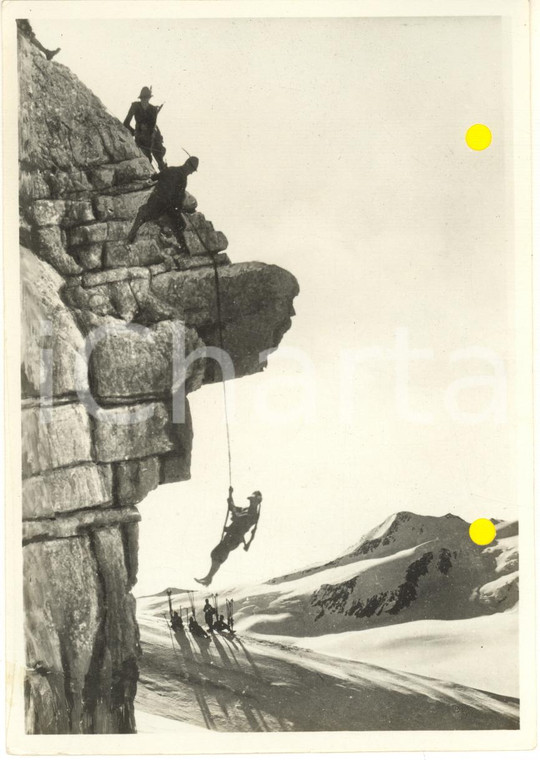 1940 WW2 ALPINI in arrampicata - Foto per cartolina ditta Paolo MARZARI