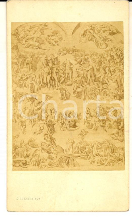 1870 ca Michelangelo CAPPELLA SISTINA Giudizio Universale *Foto L. SUSCIPJ CDV