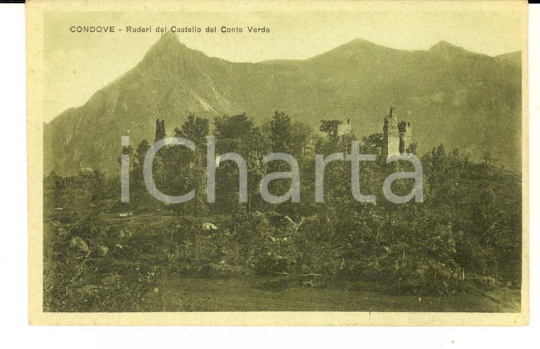 1920 CONDOVE (TO) Ruderi del Castello del Conte Verde *Cartolina FP VG