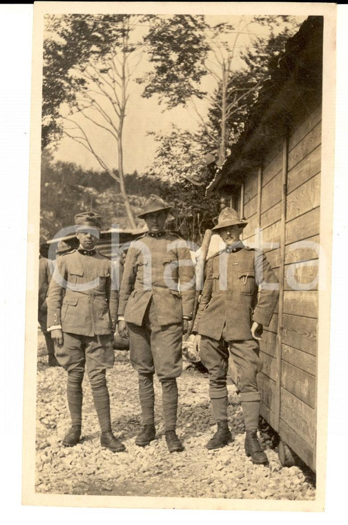 1918 WW1 ZONA DI GUERRA Ufficiali dell'ARTIGLIERIA DA MONTAGNA *Foto 10x15