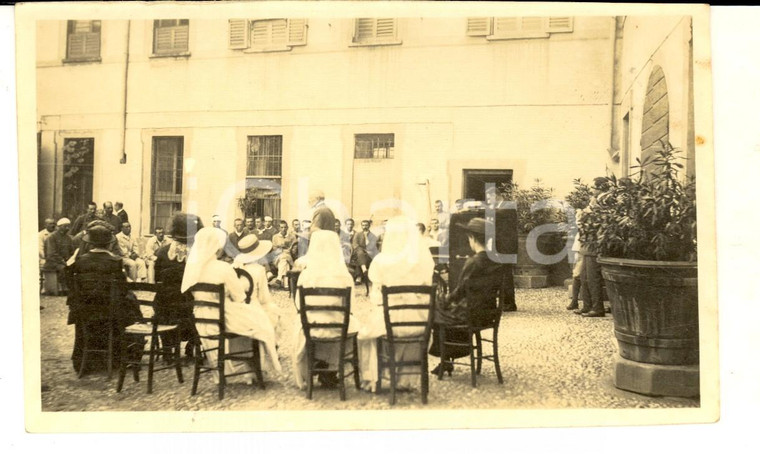 1918 WW1 AREA LOMBARDA Cerimonia di beneficenza pro feriti di guerra *Foto