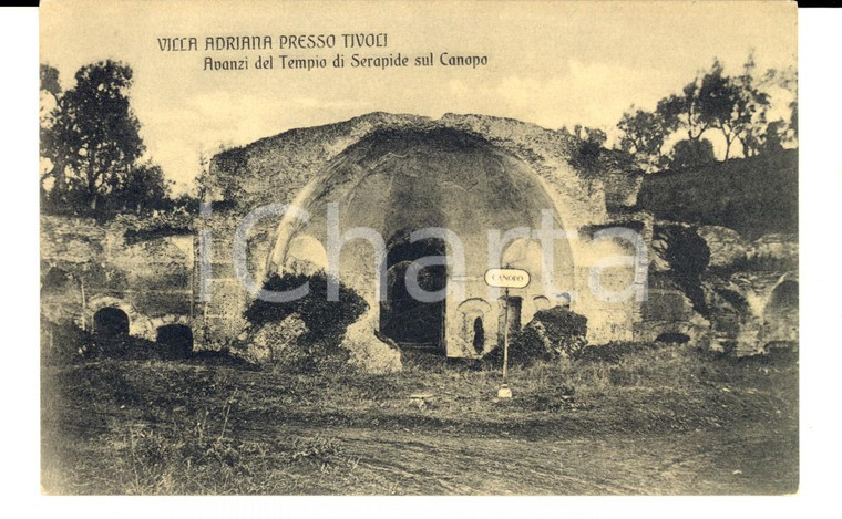 1920 ca TIVOLI (RM) Villa Adriana - Avanzi del tempio di Serapide *Cartolina FP