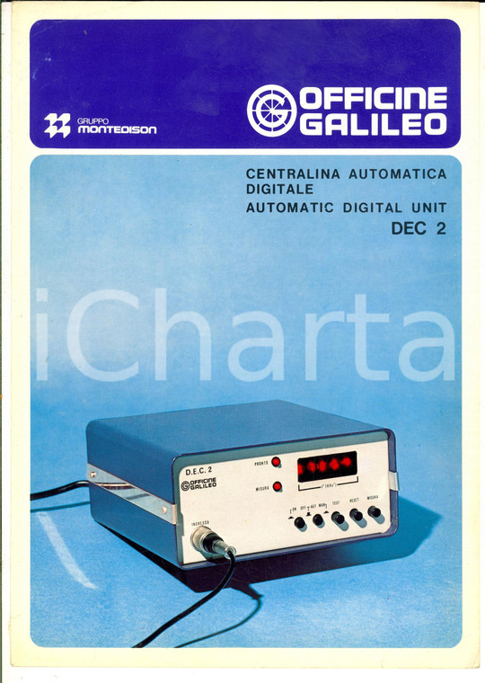 1975 ca OFFICINE GALILEO FIRENZE Centralina automatica digitale DEC 2 *Brochure