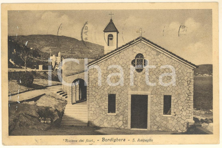 1954 BORDIGHERA (IM) Veduta di SANT'AMPEGLIO *Cartolina postale FP VG